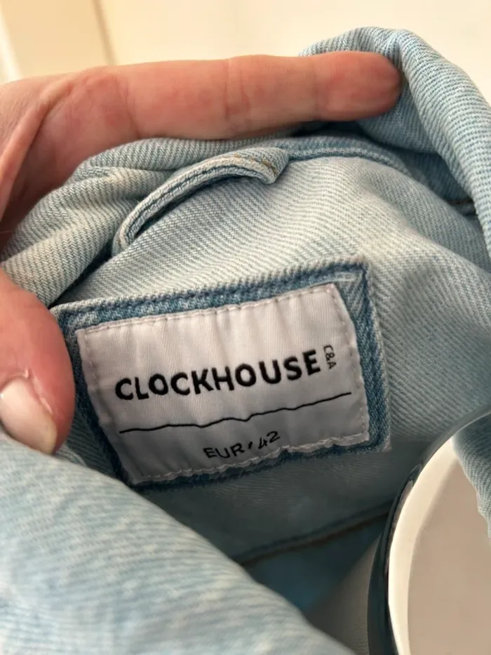 C&A clockHouse, veste en jean bleu, bleu clair femme, taille 42 - photo numéro 5