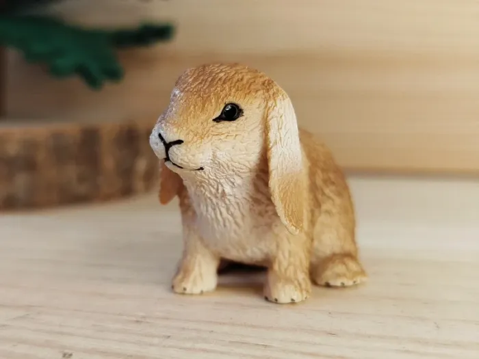 Schleich lapin bélier roux Figurine animal de la ferme