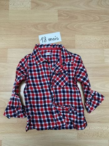 Chemise manches longues avec pressions 18 mois Mini Gang