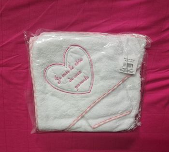 Sortie de bain bébé cape de bain serviette bebe cadeau naissance
