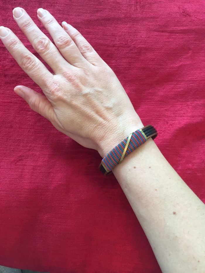 Bracelet de manchette cuir - photo numéro 2