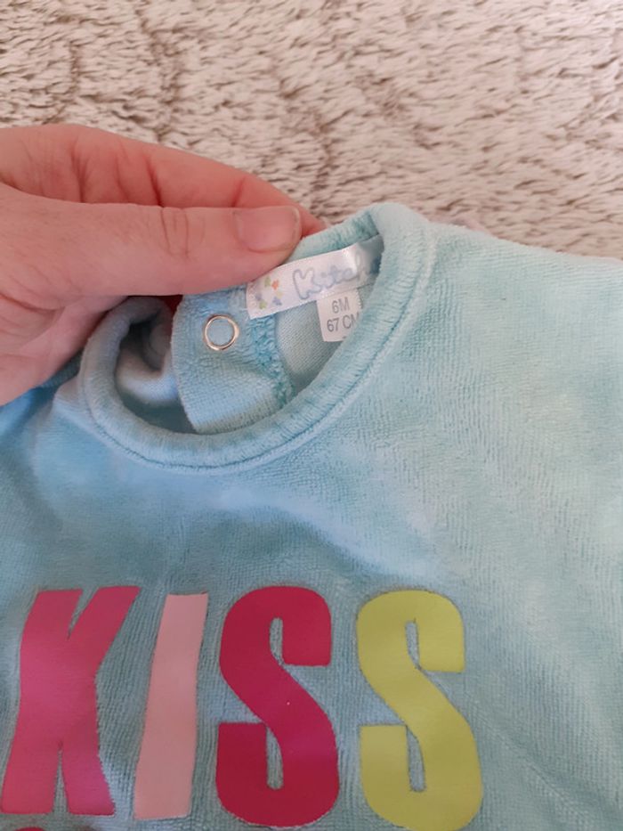 Lot de 5 pyjamas velours 6 mois - photo numéro 3