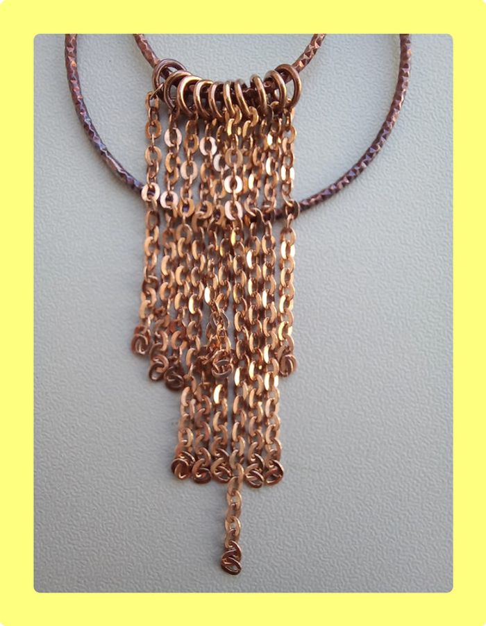 Collier pendentif "Cercles & Chaînes" en vermeil (Argent 925 plaqué or rose) - Diamantor - photo numéro 4