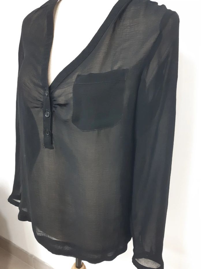 Blouse manches longues noirs NafNaf T38 - photo numéro 3