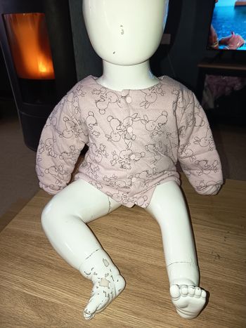 Gilet épais rose pâle