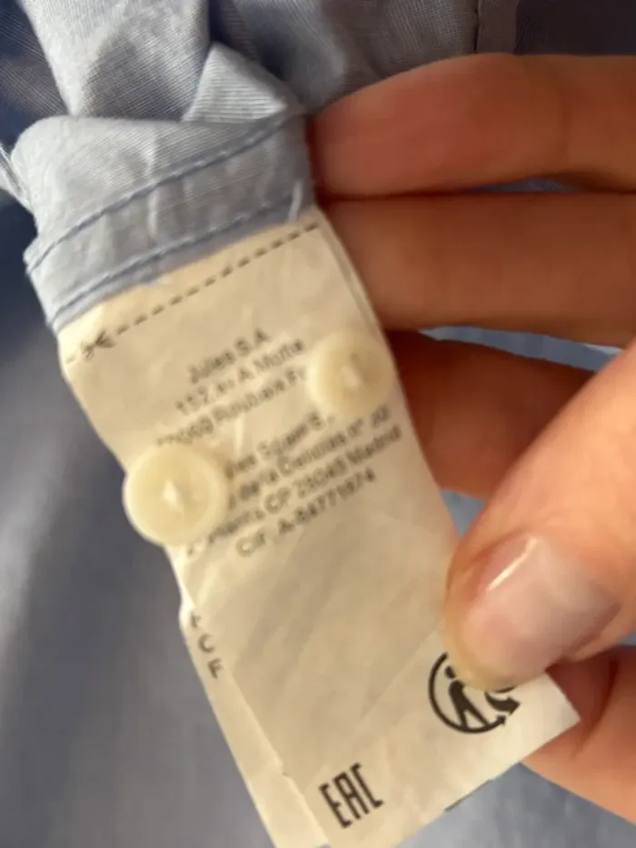 Chemise bleu de marque Jules taille 42-XL très bon état - photo numéro 11