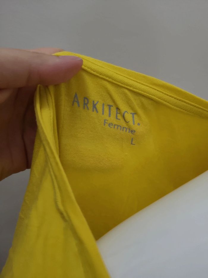 T shirt jaune extra doux taille L - photo numéro 4