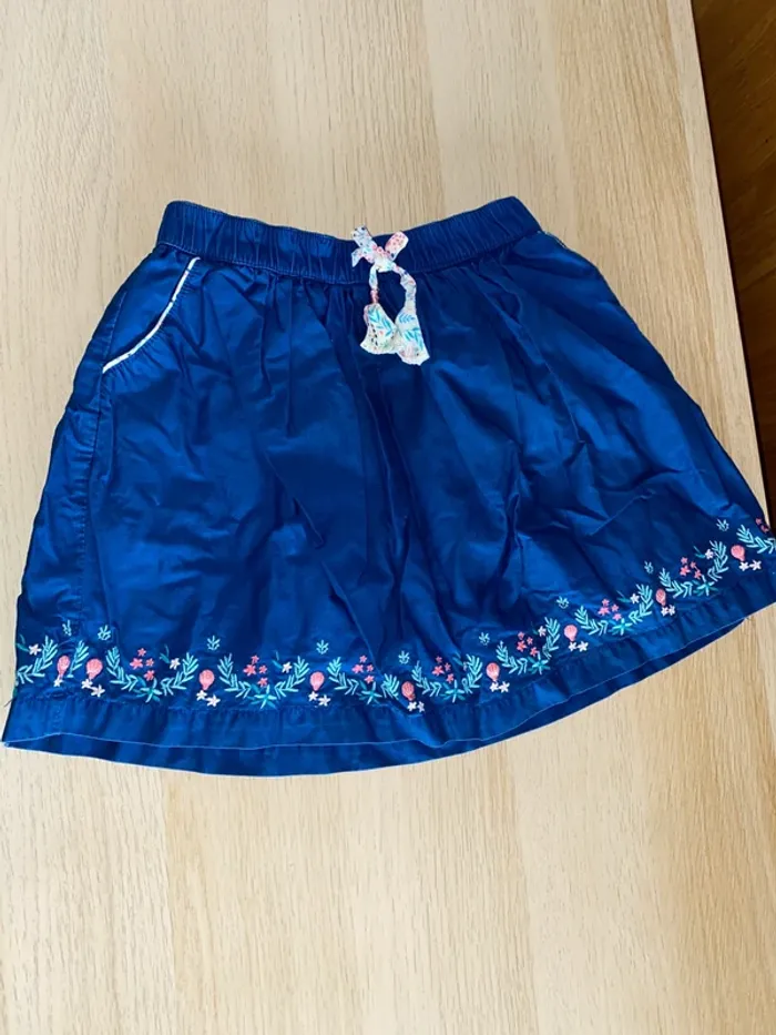 Jupe sergent major fille 6 ans bleu mer océan coquillage - photo numéro 2