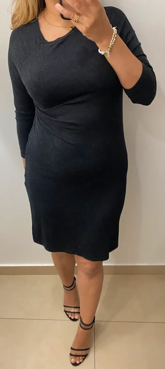 Superbe Robe Noire Ikks Taille 38 - photo numéro 5