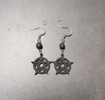 Boucles d'oreilles pentagramme 