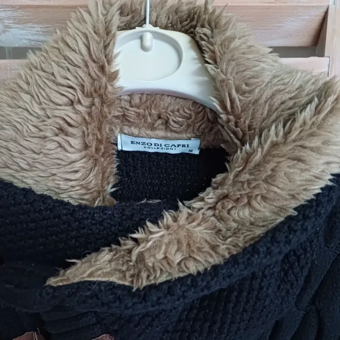 Gilet / cardigan noir homme taille M. Enzo Di Capri - photo numéro 2