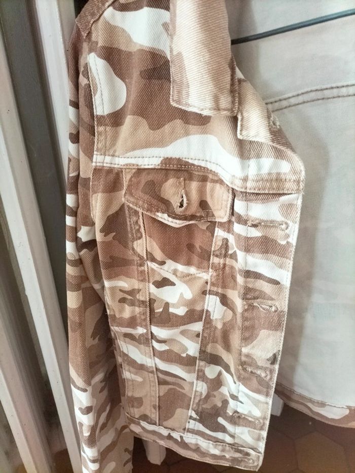Veste jeans militaire marron Pimkie S - photo numéro 4