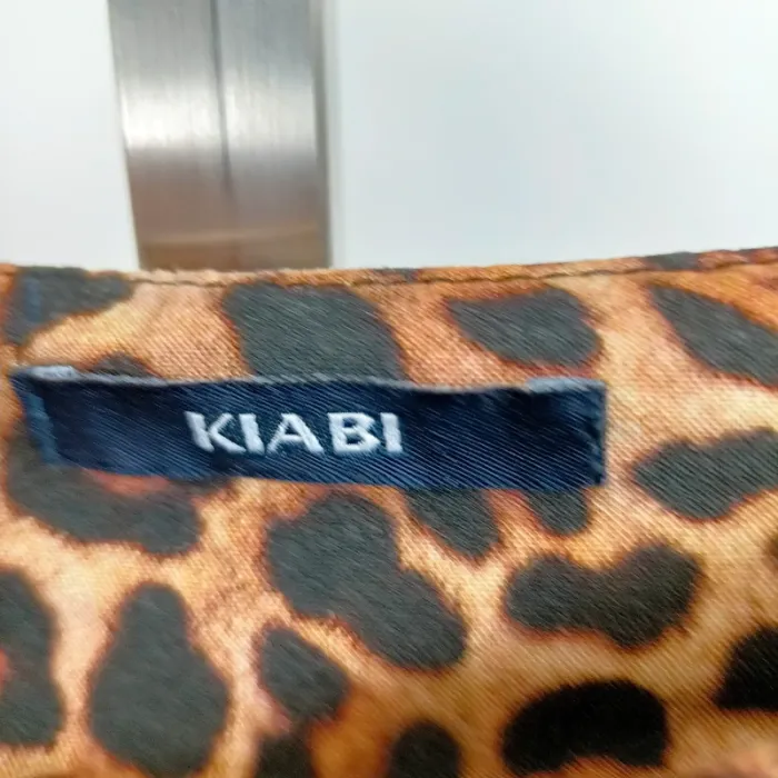 Jupe midi satinée imprimé léopard fluide Kiabi tendance animal print taille L estimée A1244 - photo numéro 3