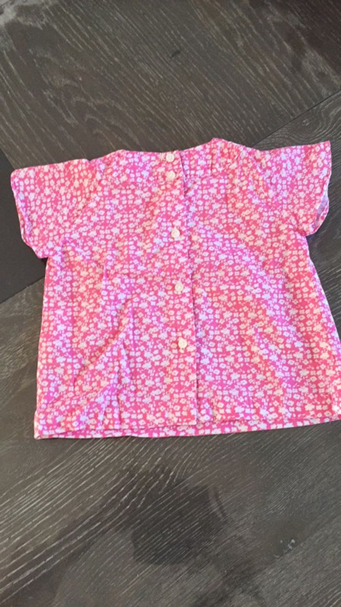 Chemise GOCCO 6/9m - Neuf fleurs style liberty - photo numéro 4