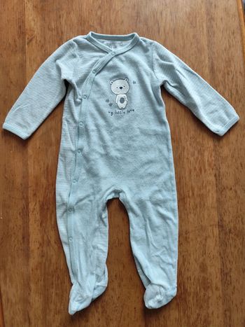 Pijama 1 pièce bleu clair nounours taille 24mois In extenso