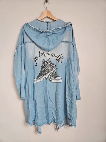 Veste longue en jean fin T.46/48