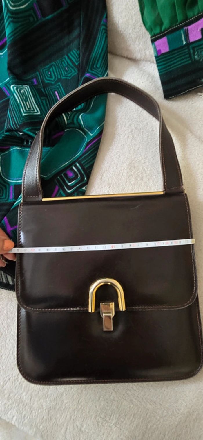 Petit Sac Vintage en Cuir Box-Calf années 1960-1970 - photo numéro 10