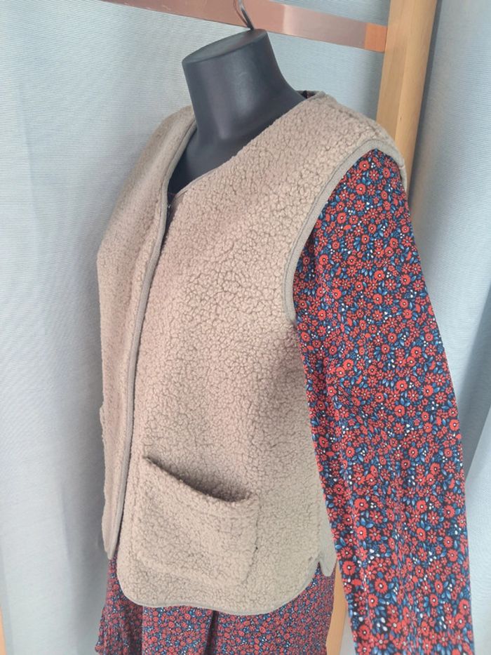 Adoré Paris gilet zip sans manches mouton synthétique 38/40 - photo numéro 8