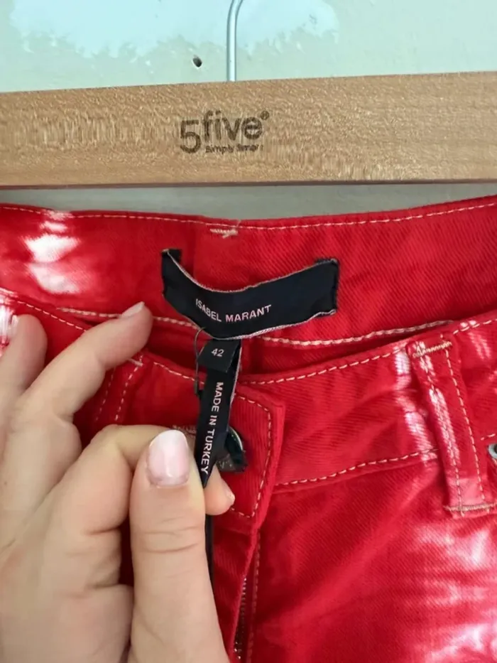 Pantalon rouge Isabel Marant - photo numéro 5