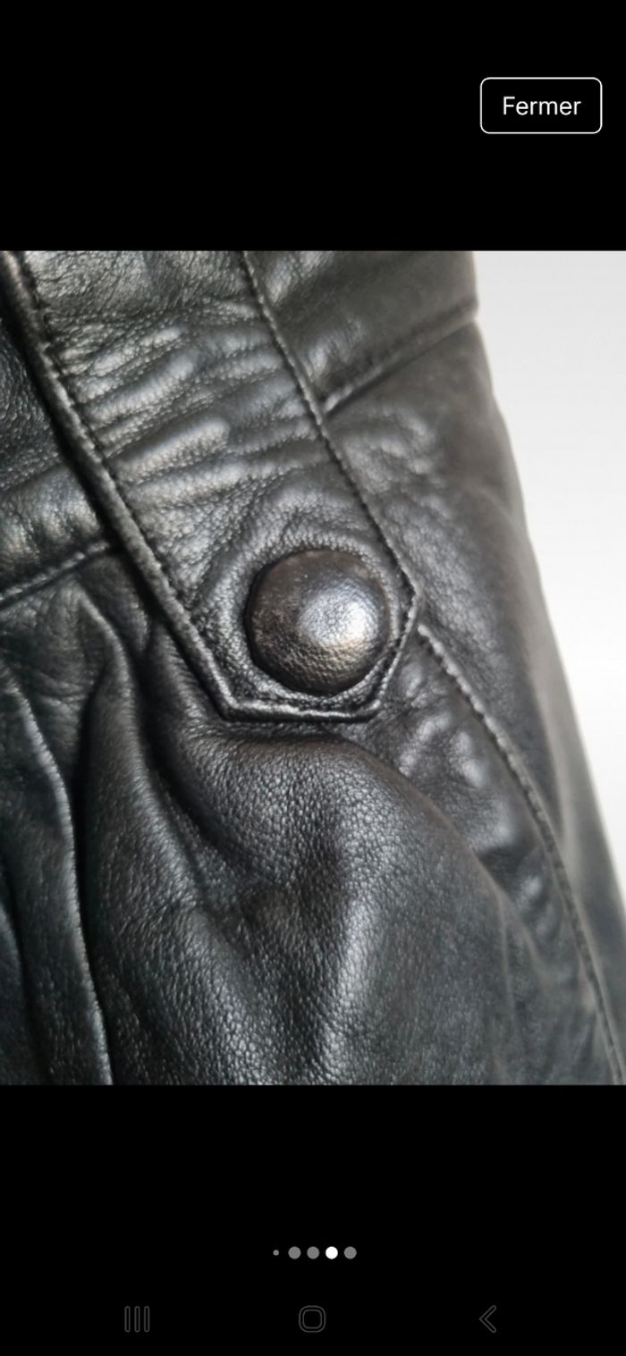 Pantalon cuir vintage coupe originale - photo numéro 5