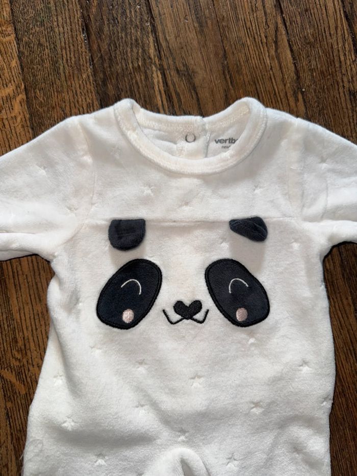 Pyjama velour vertbaudet Naissance 50 cm - photo numéro 2
