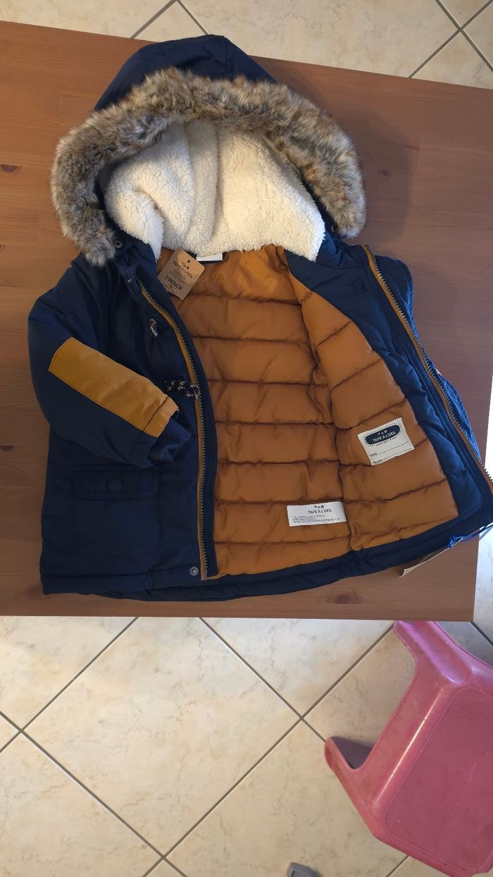 Neuf (non porté)🏷 🥰🤩💙superbe parka chaud 23 mois garçon 💙😍🤩 - photo numéro 8
