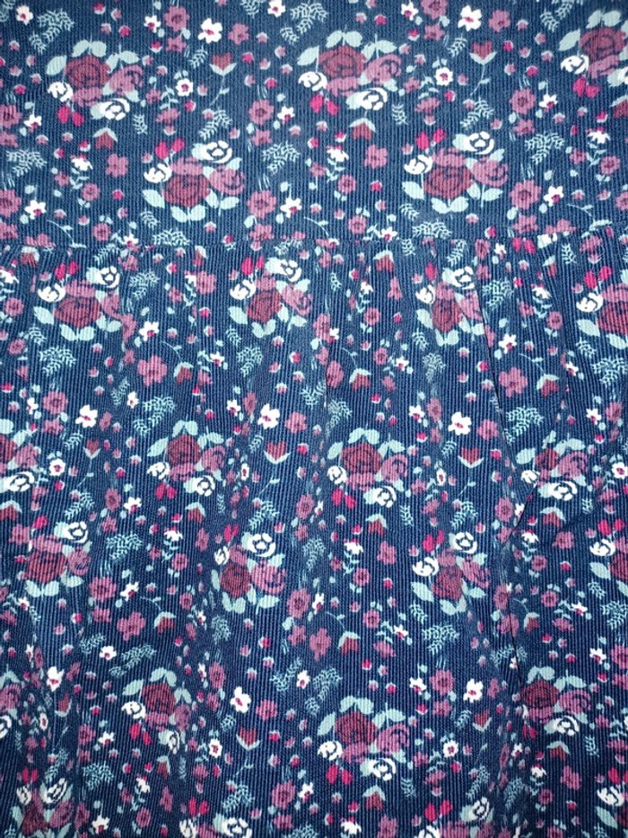 Robe velours bleu à fleurs Creeks 5 ans. - photo numéro 8