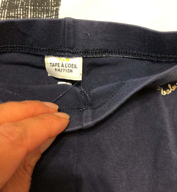 Legging marine tape à l’œil 9 mois/71cm - photo numéro 2