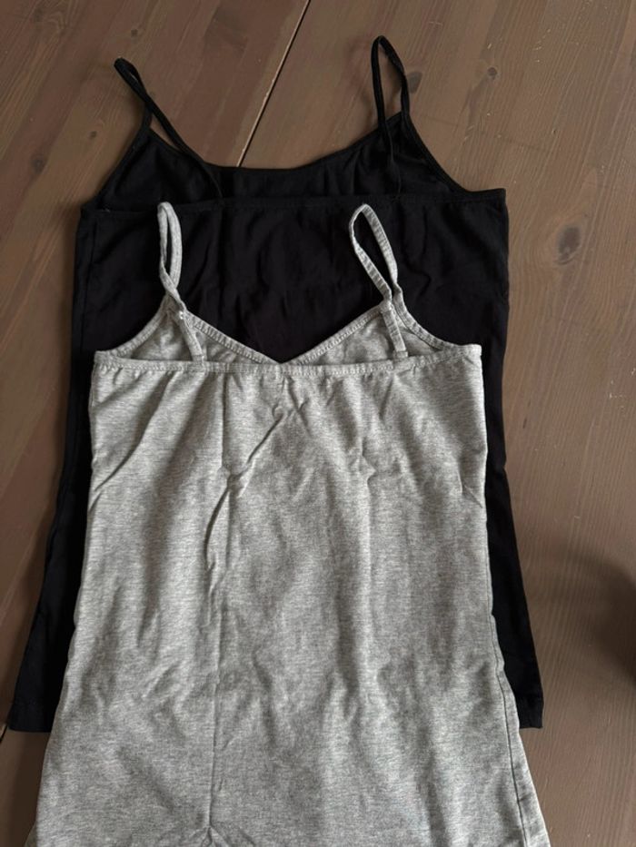 Lot de 2 top gris et noir taille m - photo numéro 2