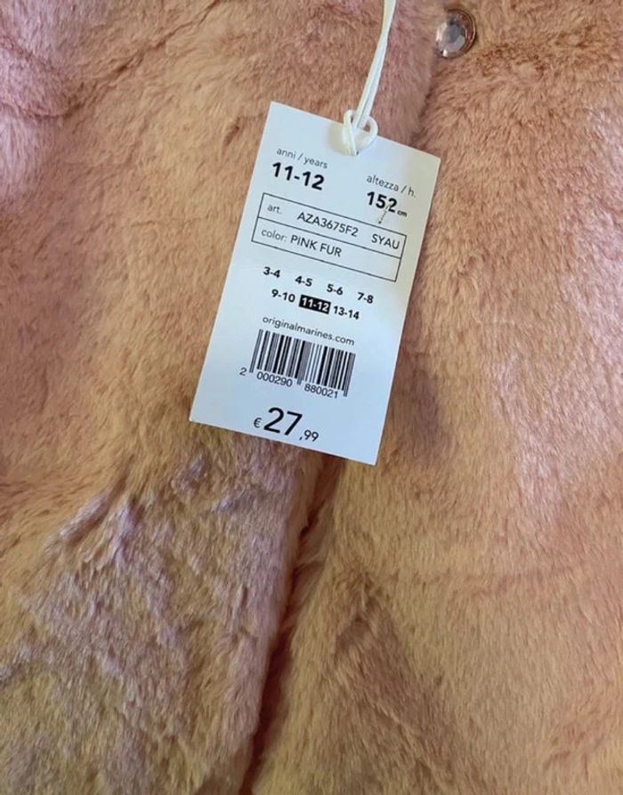 Veste sans manches boléro Original marines en fausse fourrure taille 11 12 ans Neuf - photo numéro 4