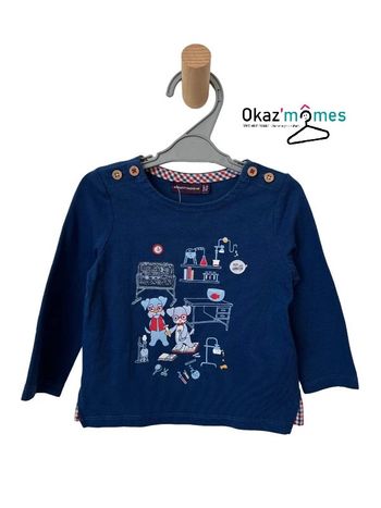 T-shirt à manches longues bleu - Sergent Major 12 mois (74cm)