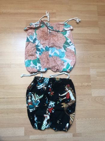 Lot de 2 barboteuses faites maison fille - 6 mois