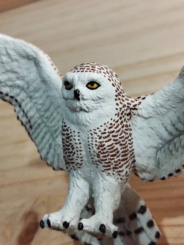 PAPO chouette blanche volante Figurine animal de la forêt - photo numéro 3