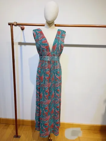 Robe longue fleur été dos nu