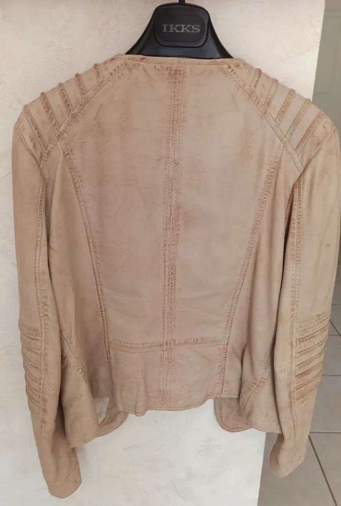Blouson en cuir femme T38 - photo numéro 2