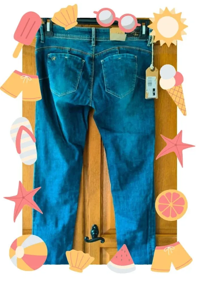 Pantalon jeans slim destroy Kaporal neuf avec étiquettes - photo numéro 2