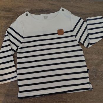 Obaïbi- Taille shirt Marinière 18 mois