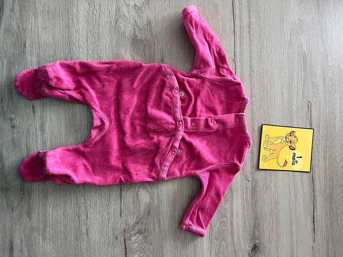 Pyjama manches longues rose 1 mois - photo numéro 2