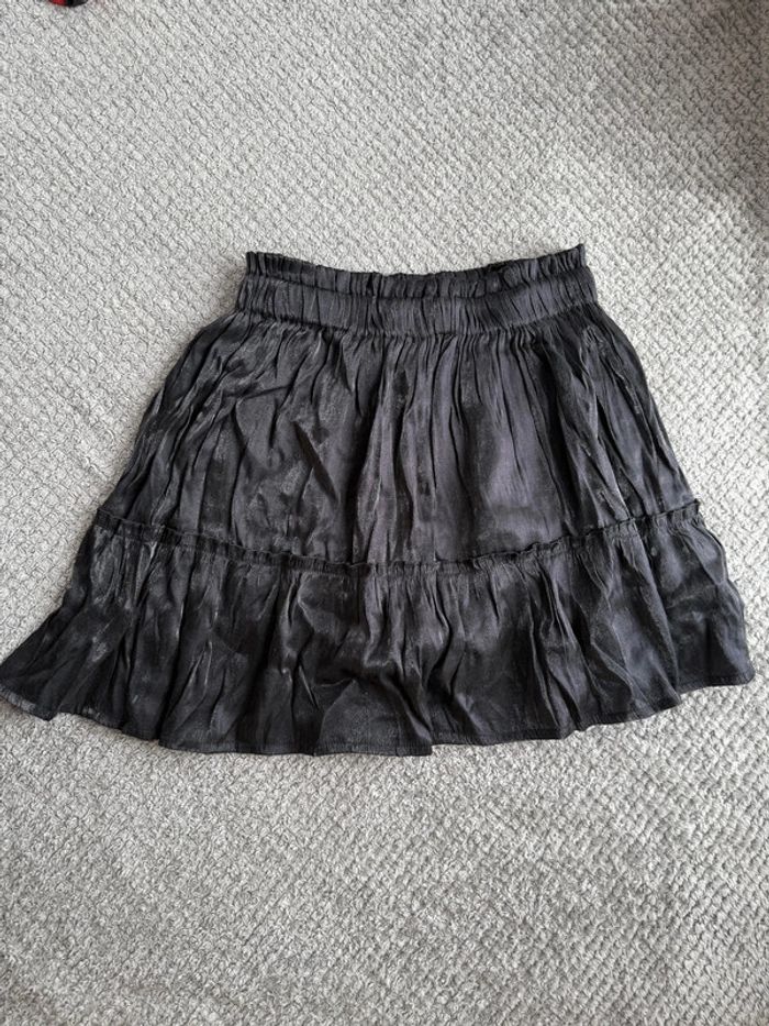 Mini Jupe noir élastique à la taille (36)