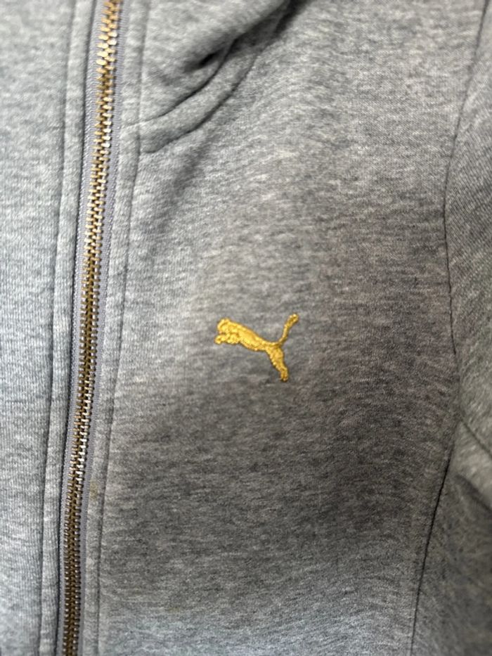 Veste à capuche zippée Puma Femme – Taille M – Gris chiné – Très bon état - photo numéro 2