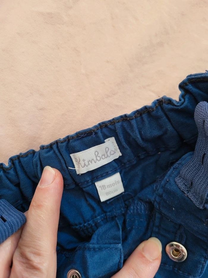 Pantalon en toile bleu 18 mois jamais - photo numéro 3