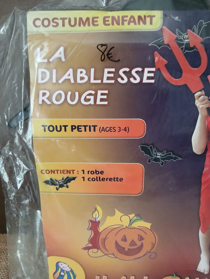 Déguisement halloween la diablesse rouge 3-4ans - photo numéro 3