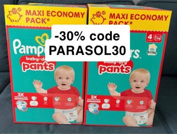 188 couches culotte taille 4 Pampers baby dry Pants