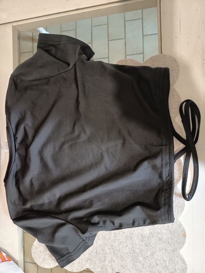 Haut shein fille 12/13 ans noir, court - photo numéro 3