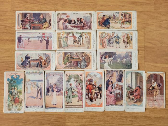 Lot ancienne image carte chocolat Révillon