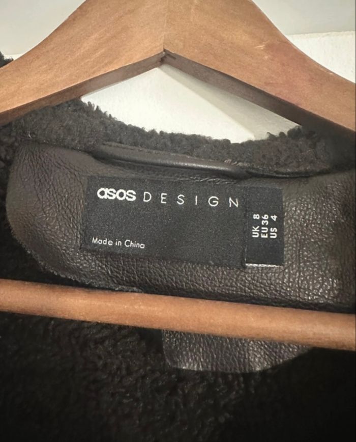 Manteau cuir marron - photo numéro 2