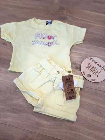 Ensemble short neuf + tee shirt porter
