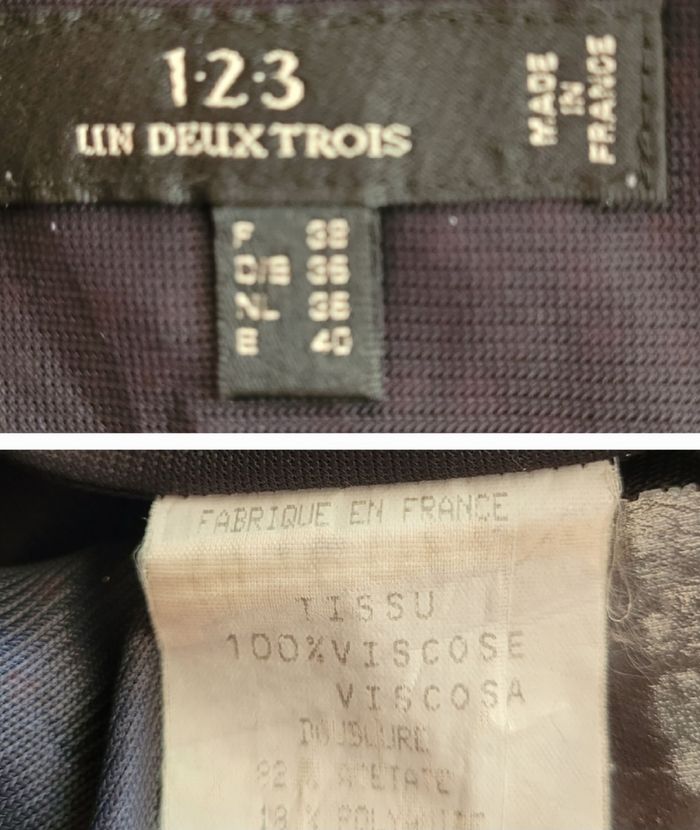 Maison 123 Blouse/Top T36-Epaules Dénudées & Col Lavallière-Effet Voile -Noir,Rouge&Orangé TBE - photo numéro 4