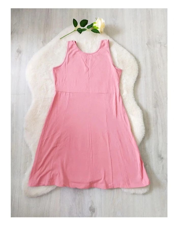 Robe été fille rose corail sans manches coton stretch Pepperts 10-12 ans - photo numéro 3