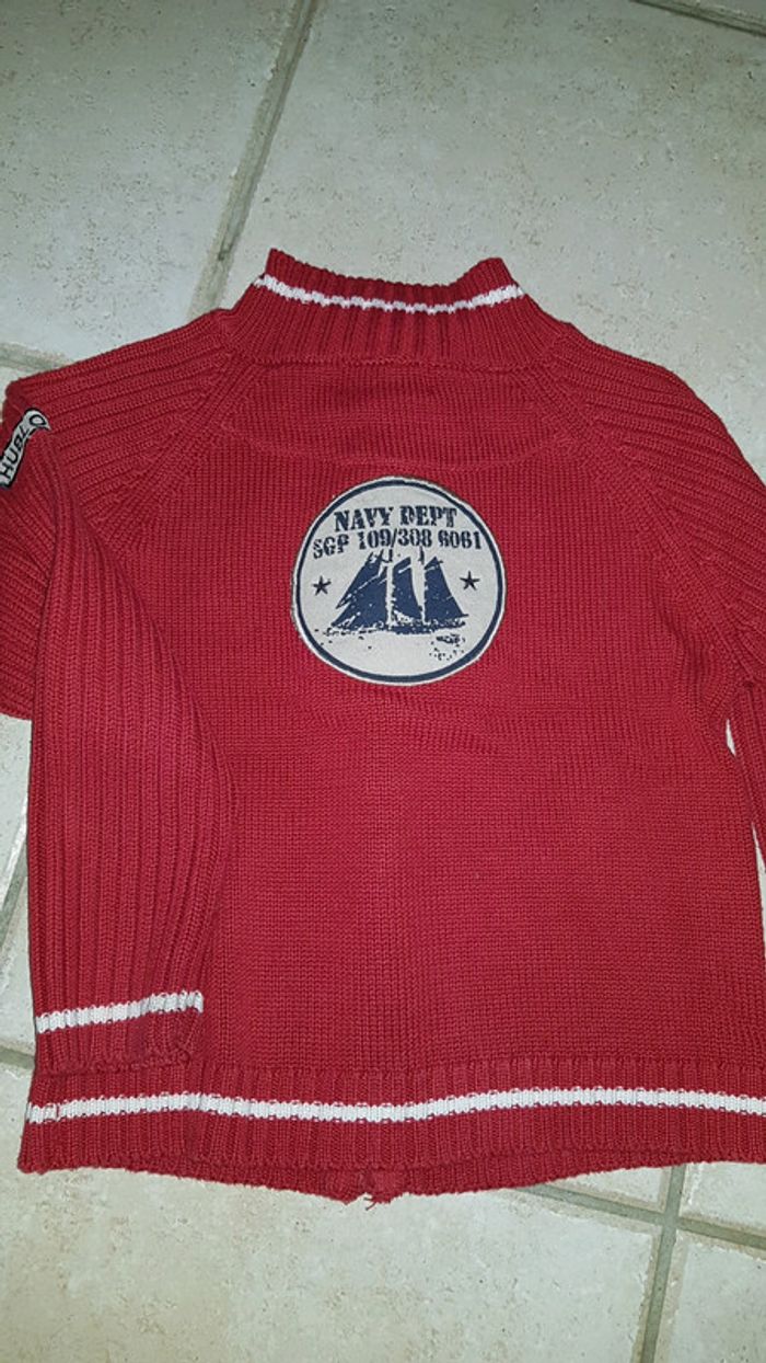 Gilet zippé rouge - photo numéro 2